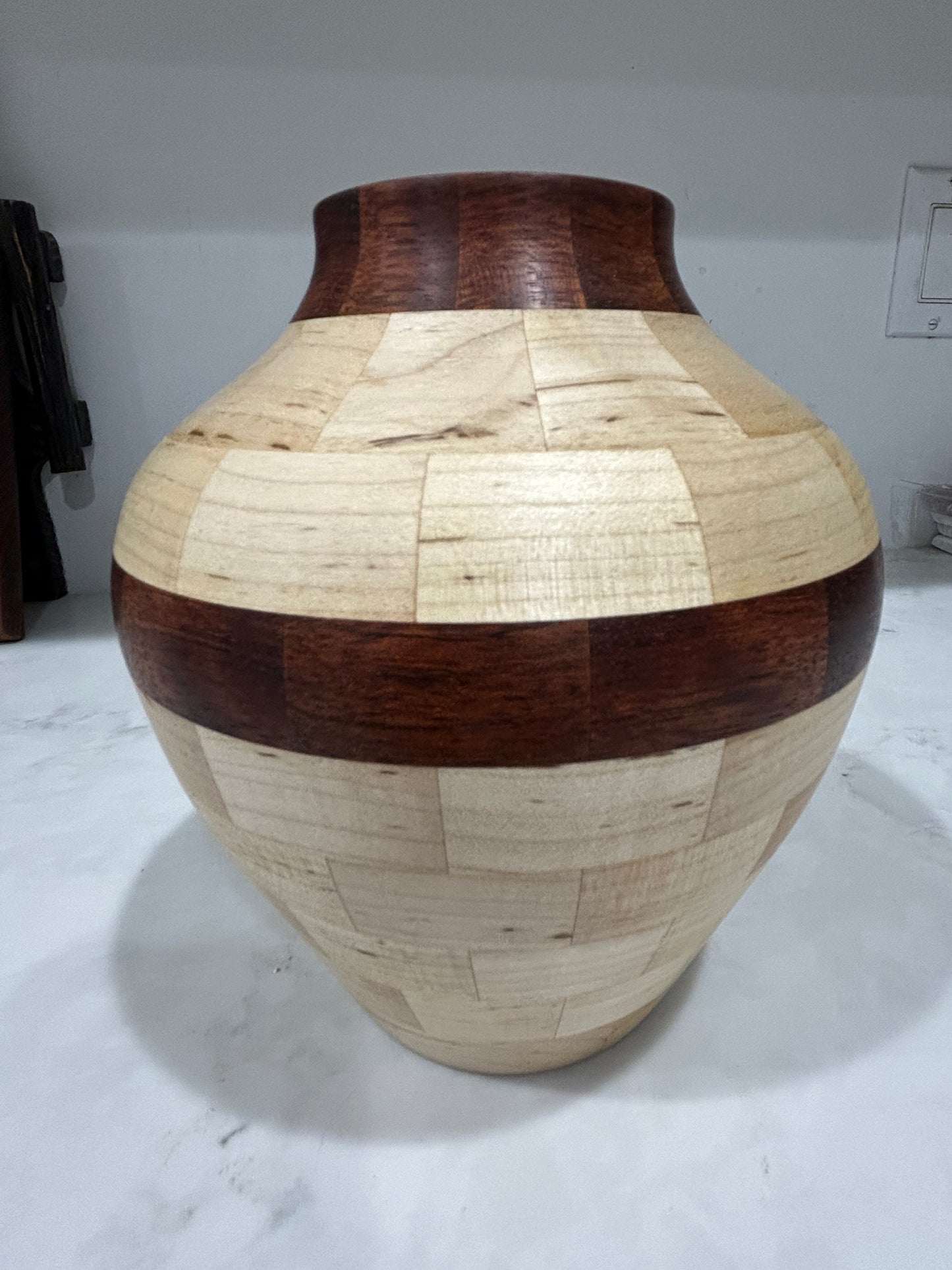 Handmade wood vase
